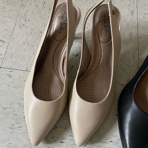 Pointy short heels neutral